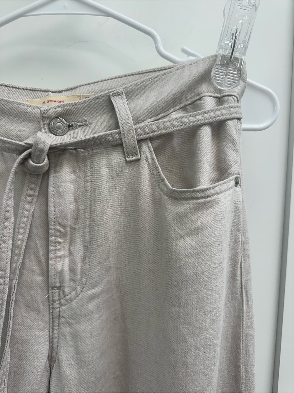 LEVI’S XL BAGGY STRAIGHT LINEN BLEND WOMEN'S PANTS (size waist 25, length 29) - Picture 9 of 12